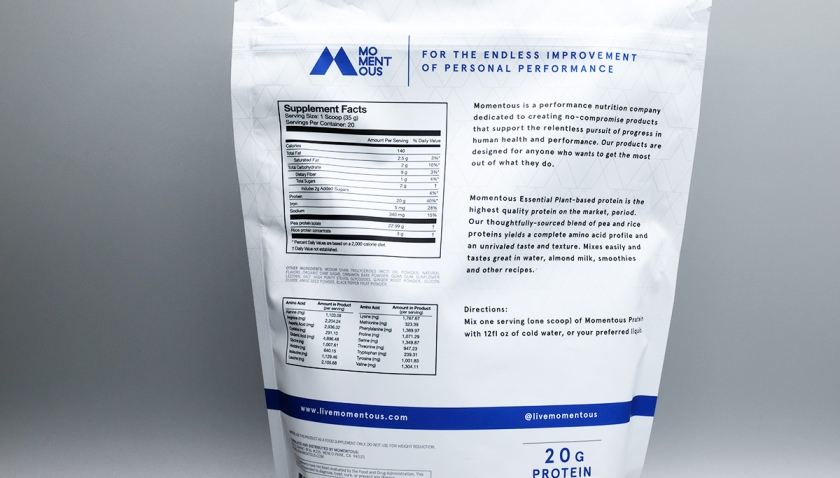 Momentous Essential Protein Vanilla Chai Flavor Vegan Plant Based